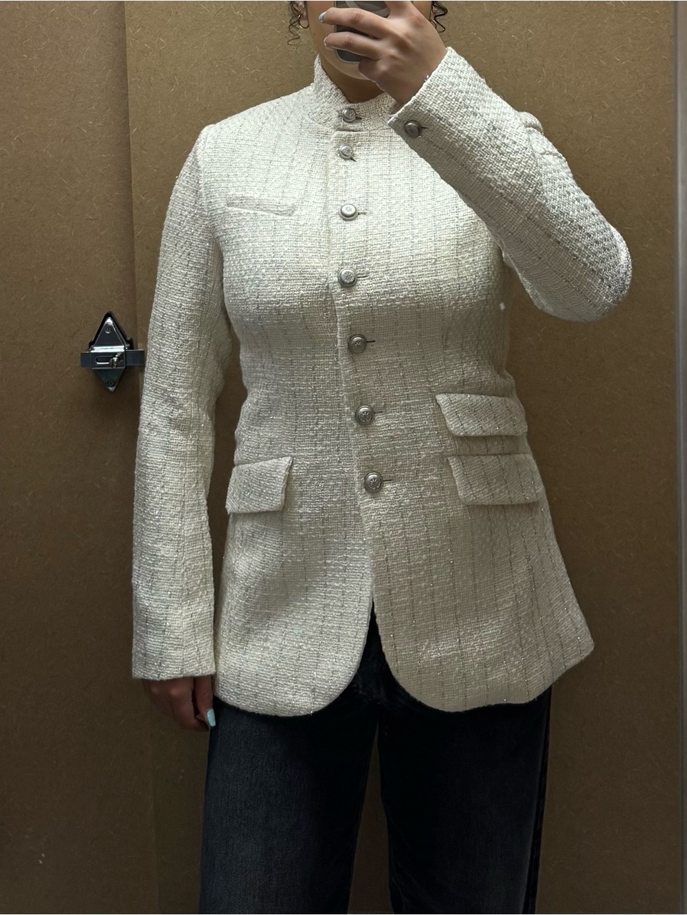 Rag and Bone Ivory Tweed Blazer - Picture 9 of 10